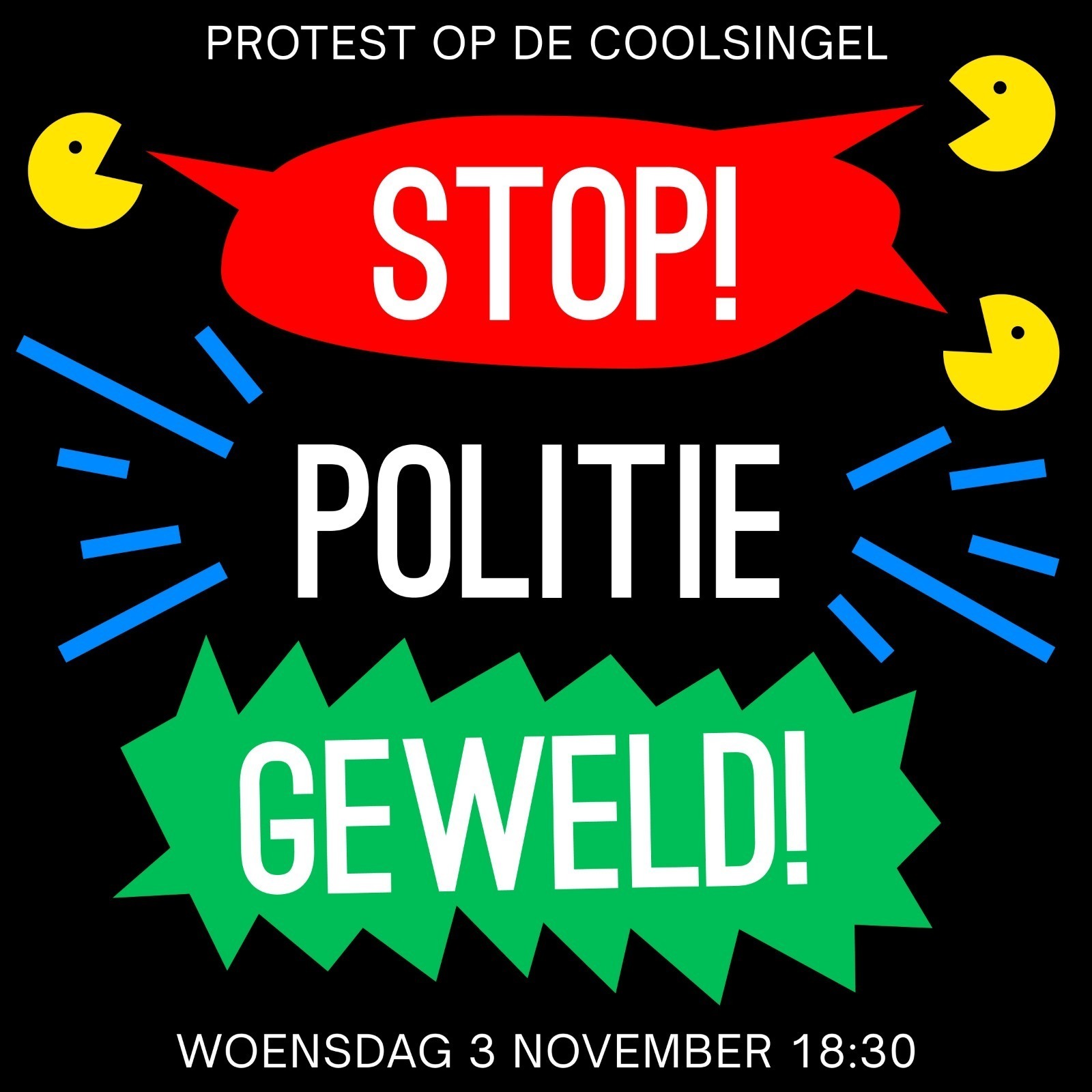 Demonstratie tegen politiegeweld, Rotterdam 3 november 2021